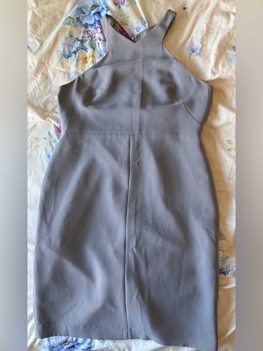Calvin Klein One-Shoulder Sheath Dress in Gray